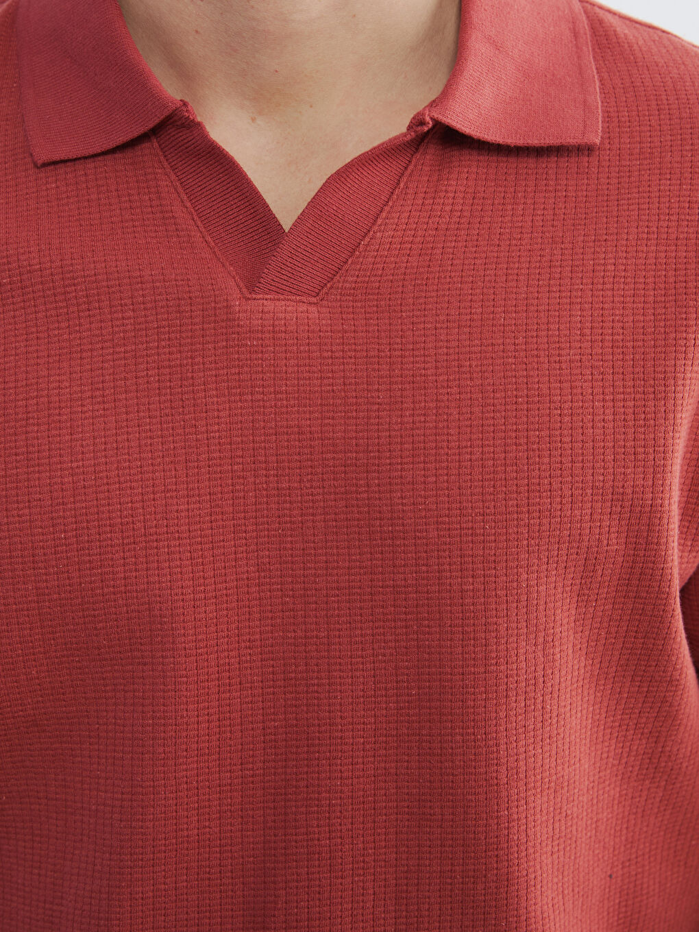 Turuncu Polo Yaka Erkek Tişört-2