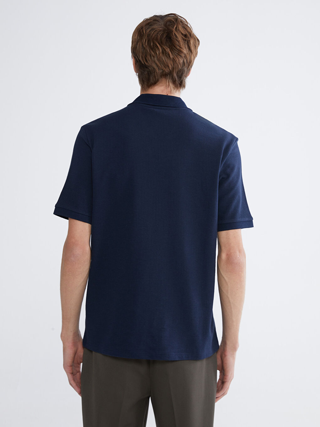 Lacivert Polo Yaka Erkek Tişört-3