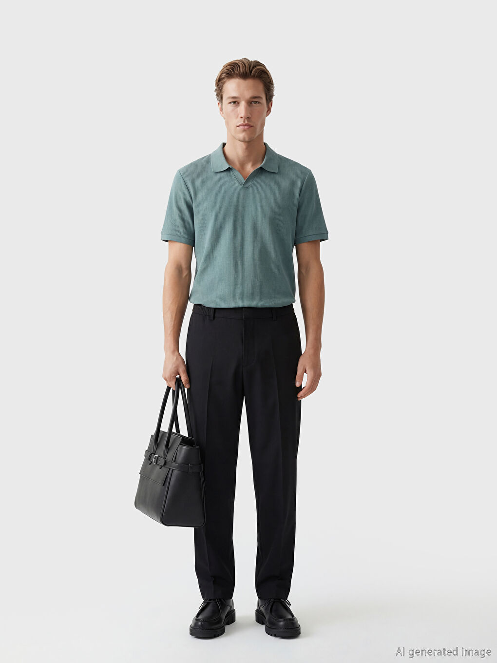 Polo Collar Men's T-Shirt-1