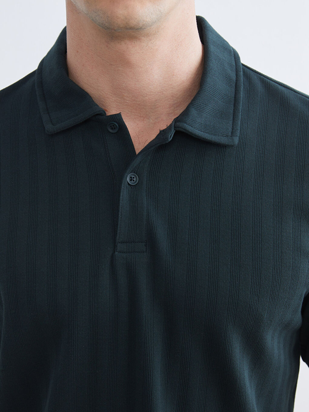 Yeşil Polo Yaka Erkek Tişört-2