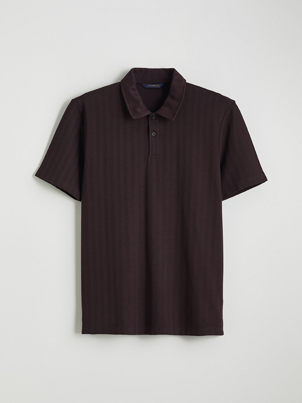 Mürdüm Polo Yaka Erkek Tişört-4