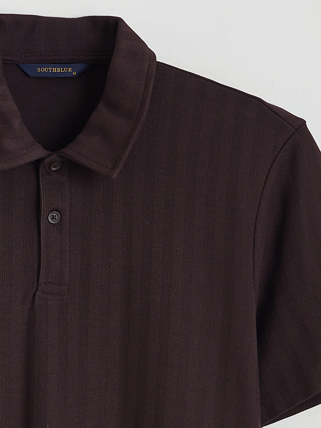 Mürdüm Polo Yaka Erkek Tişört-5