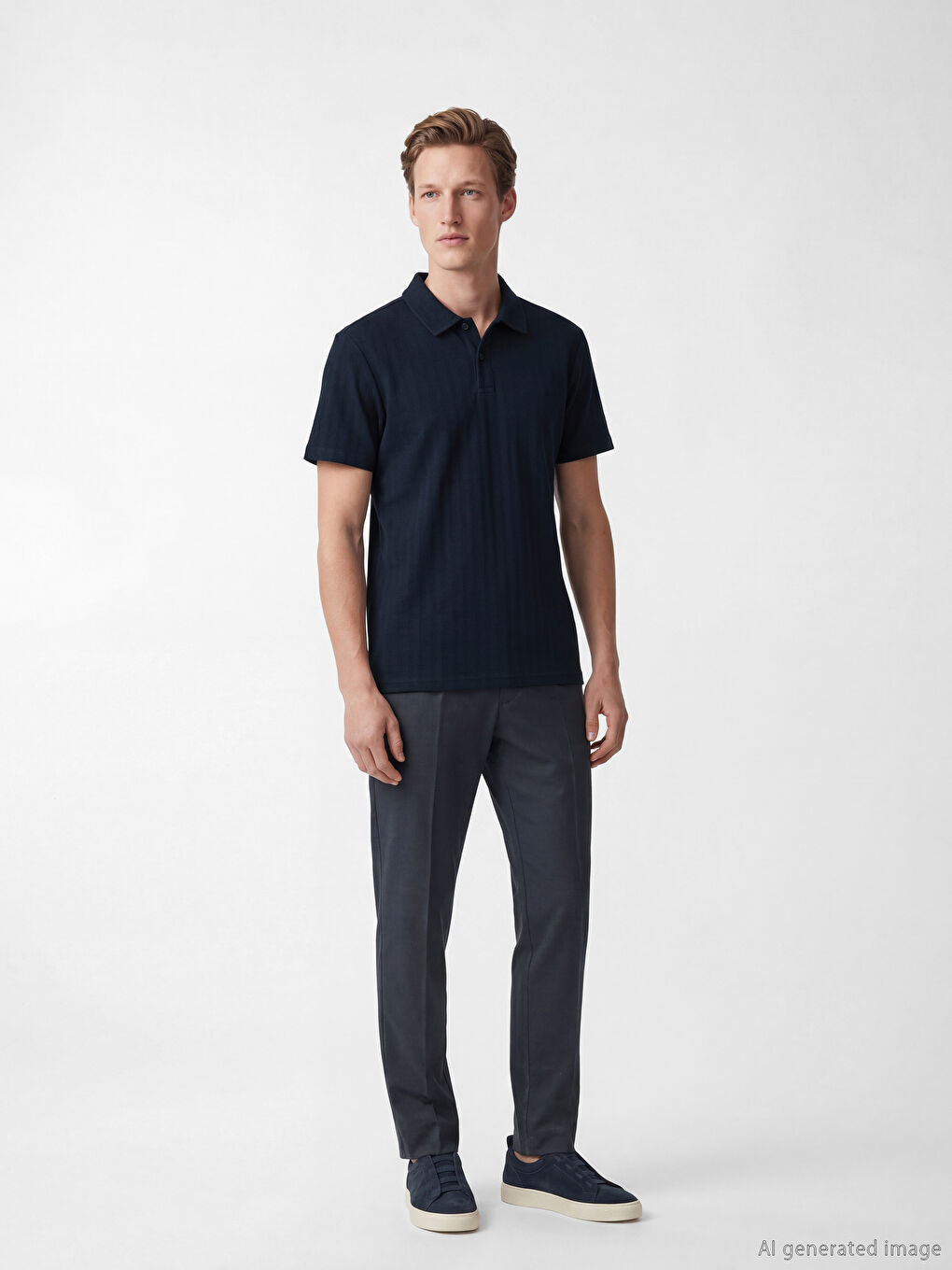 Polo Collar Men's T-Shirt-1