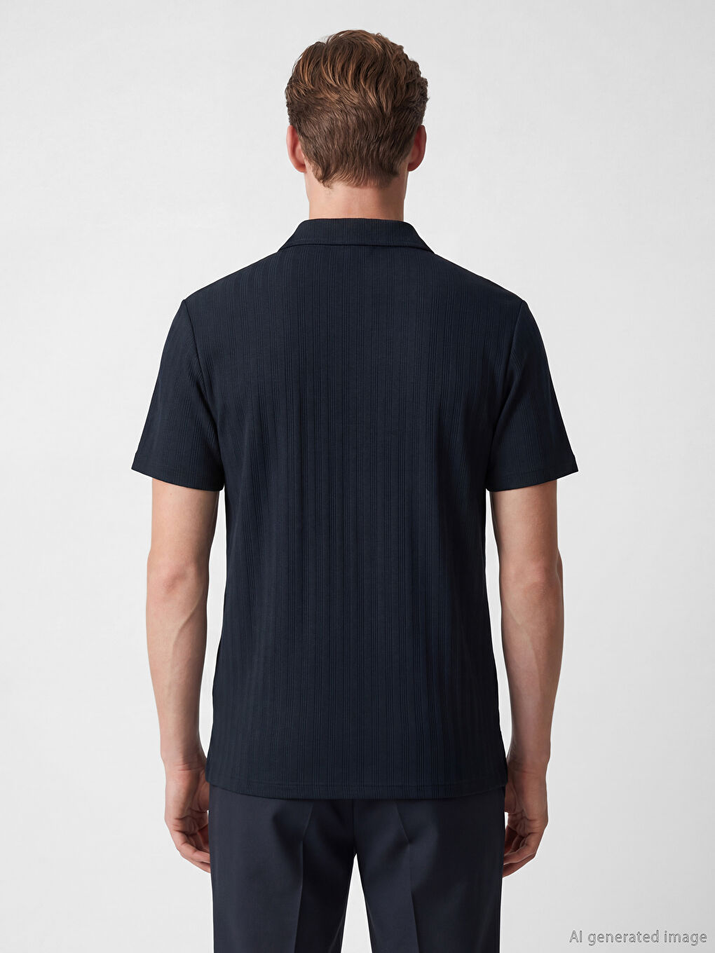 Polo Collar Men's T-Shirt-3