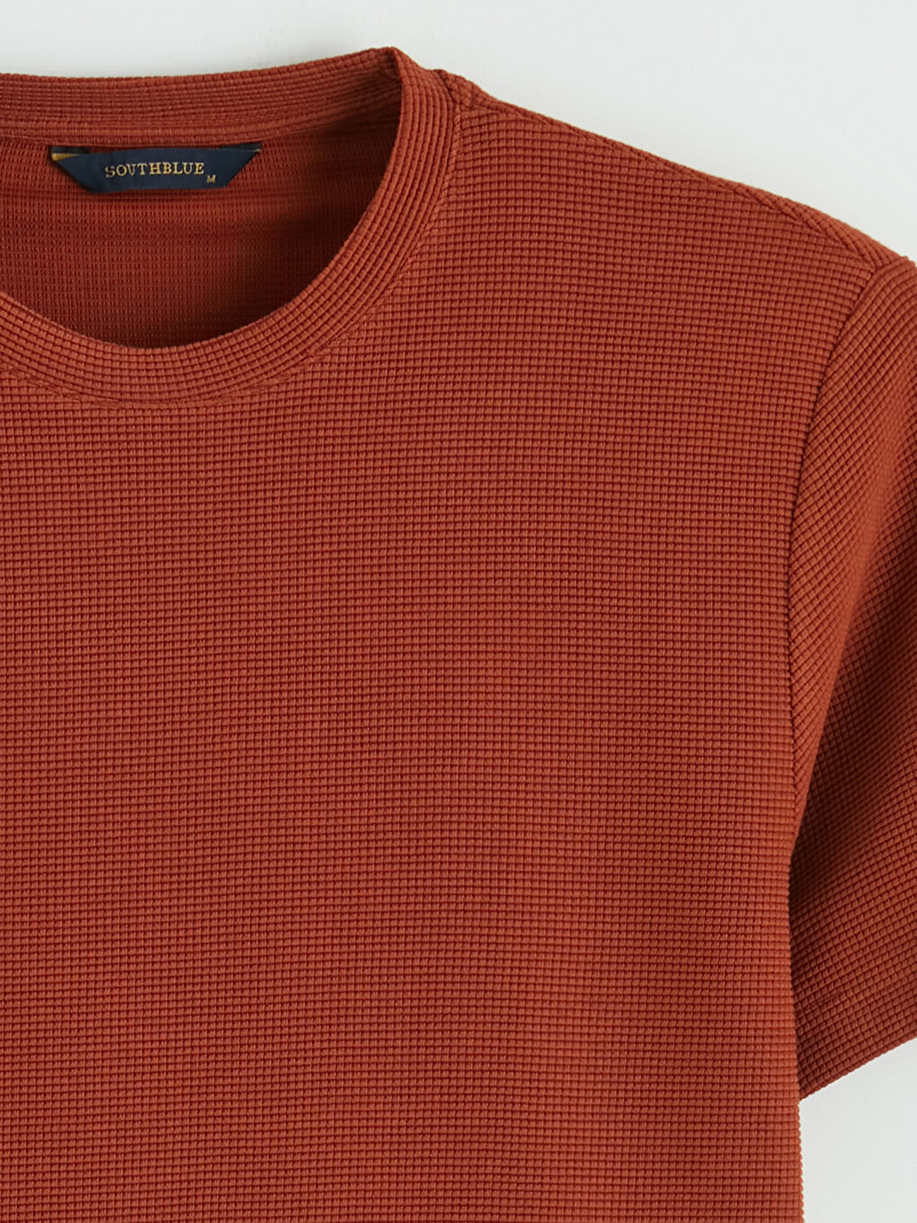 Kırmızı Bisiklet Yaka Erkek Tişört-4