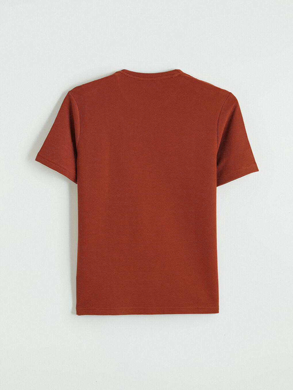 Kırmızı Bisiklet Yaka Erkek Tişört-5