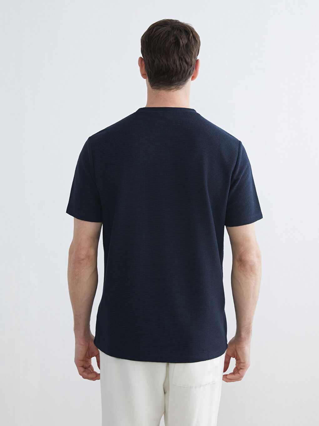 Άνδρας ΜΠΛΕ ΜΑΡΙΝ Μπλουζάκι-3