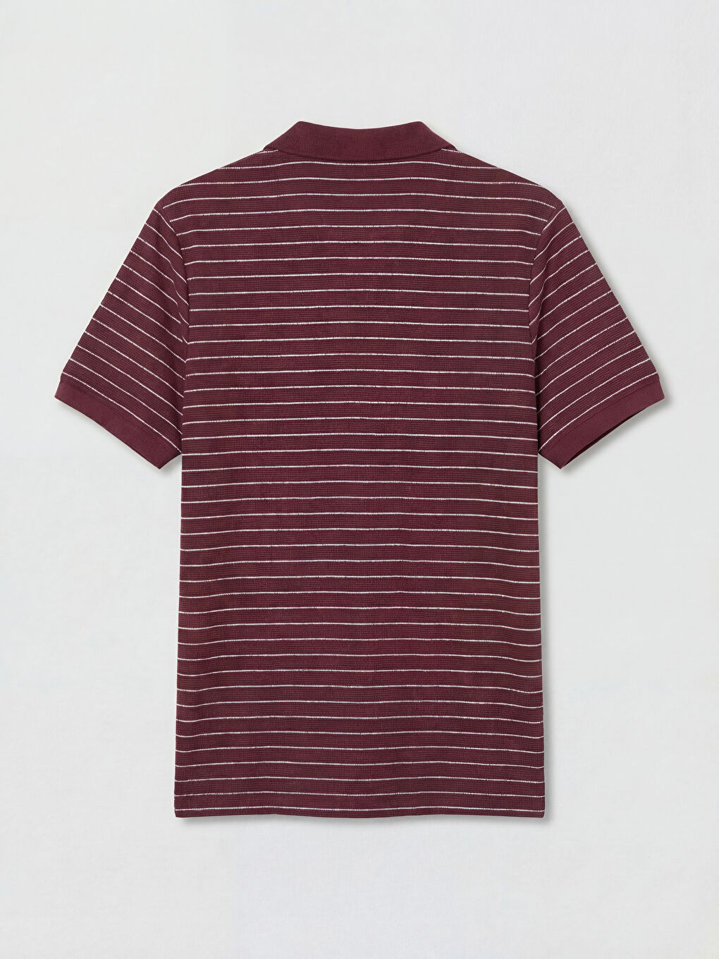Bordo Polo Yaka Standart Kalıp Erkek Tişört-1