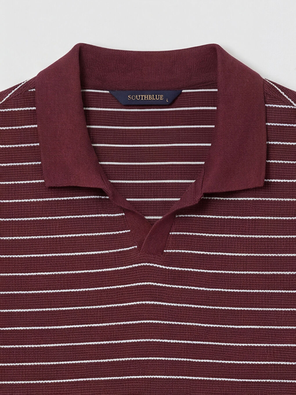 Bordo Polo Yaka Standart Kalıp Erkek Tişört-2