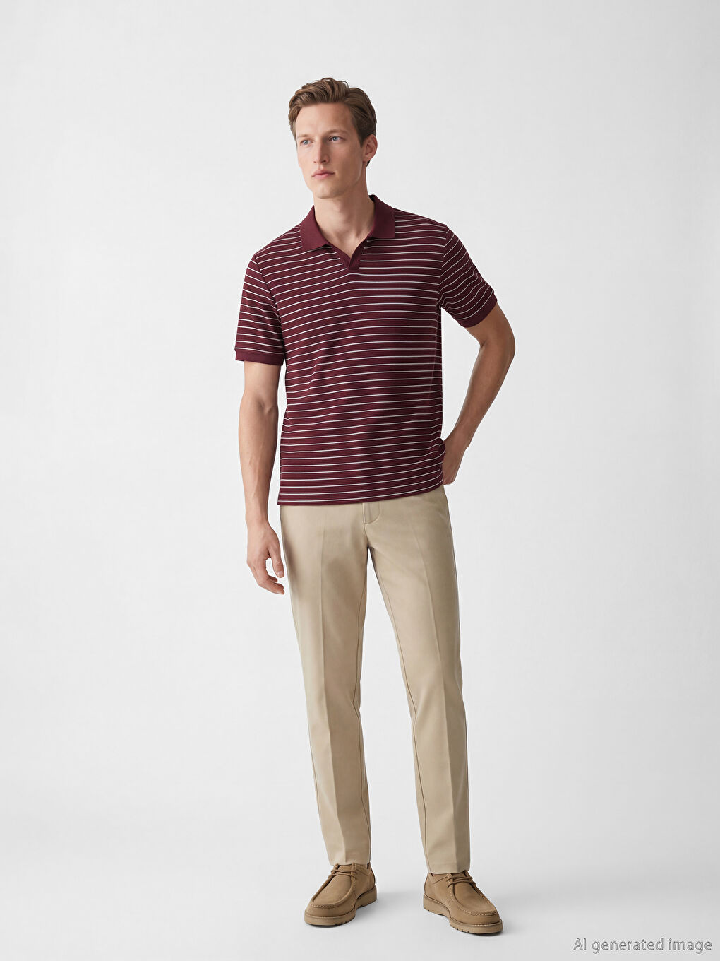 T-shirt à col polo coupe régulière pour homme-1