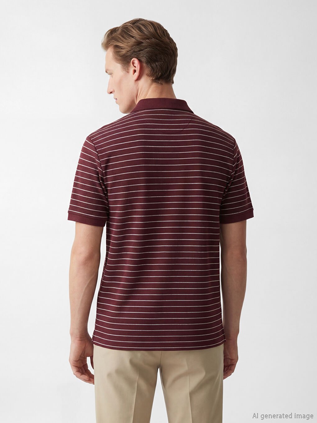 T-shirt à col polo coupe régulière pour homme-3