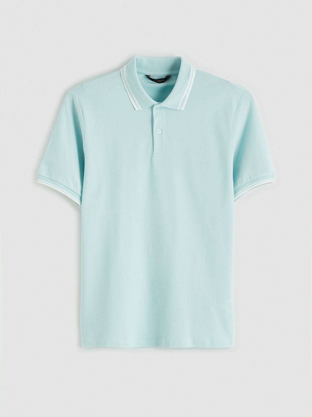 Mavi Polo Yaka Pike Erkek Tişört-3