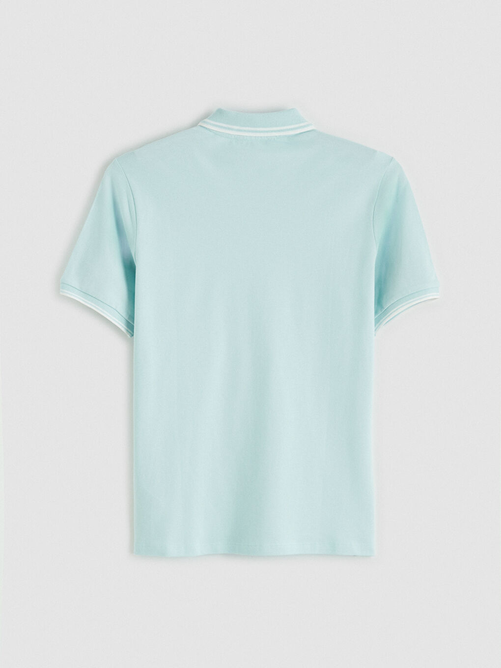 Mavi Polo Yaka Pike Erkek Tişört-4