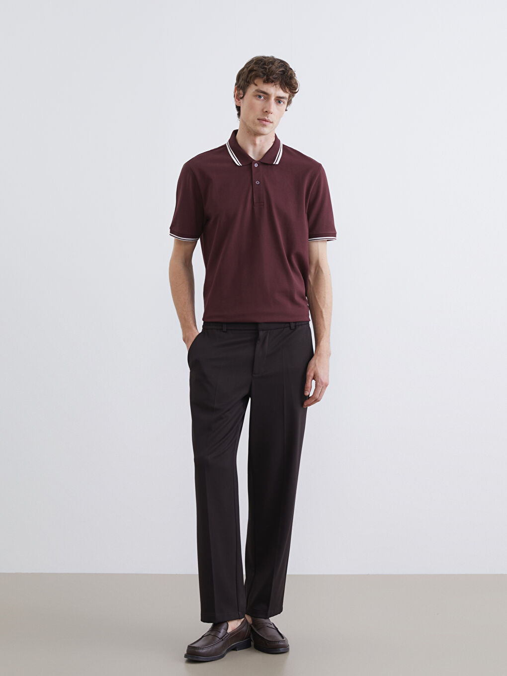 T-shirt ROUGE BORDEAUX Homme-1