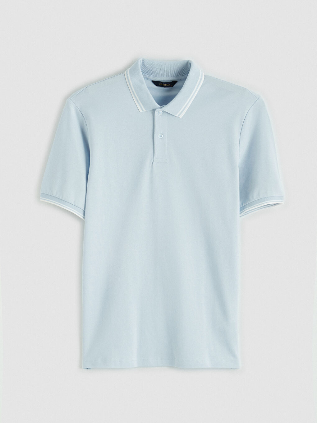 Mavi Polo Yaka Pike Erkek Tişört-3