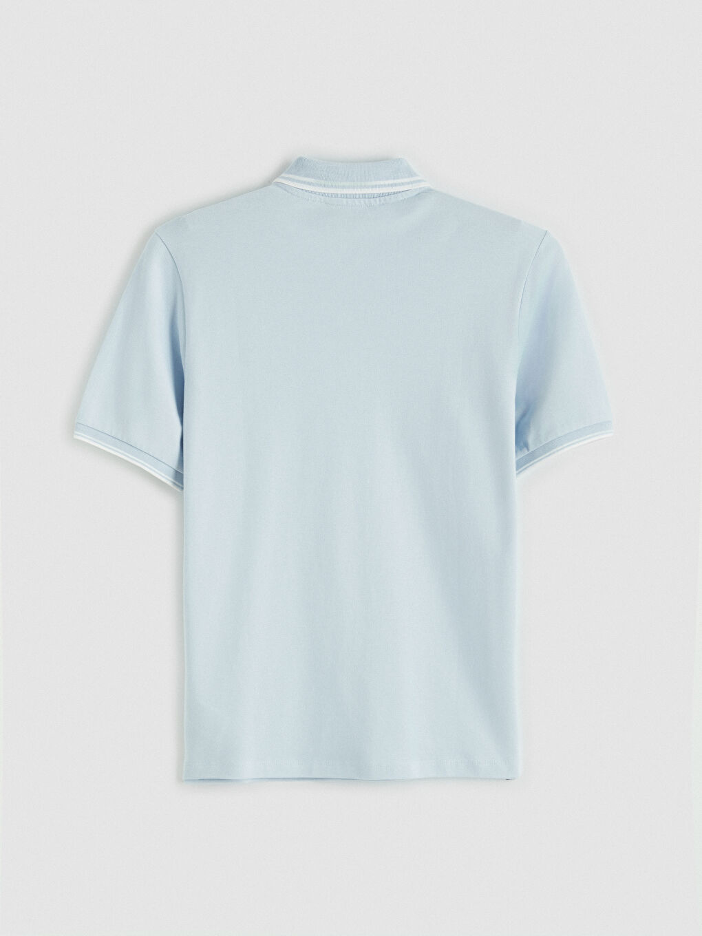 Mavi Polo Yaka Pike Erkek Tişört-4