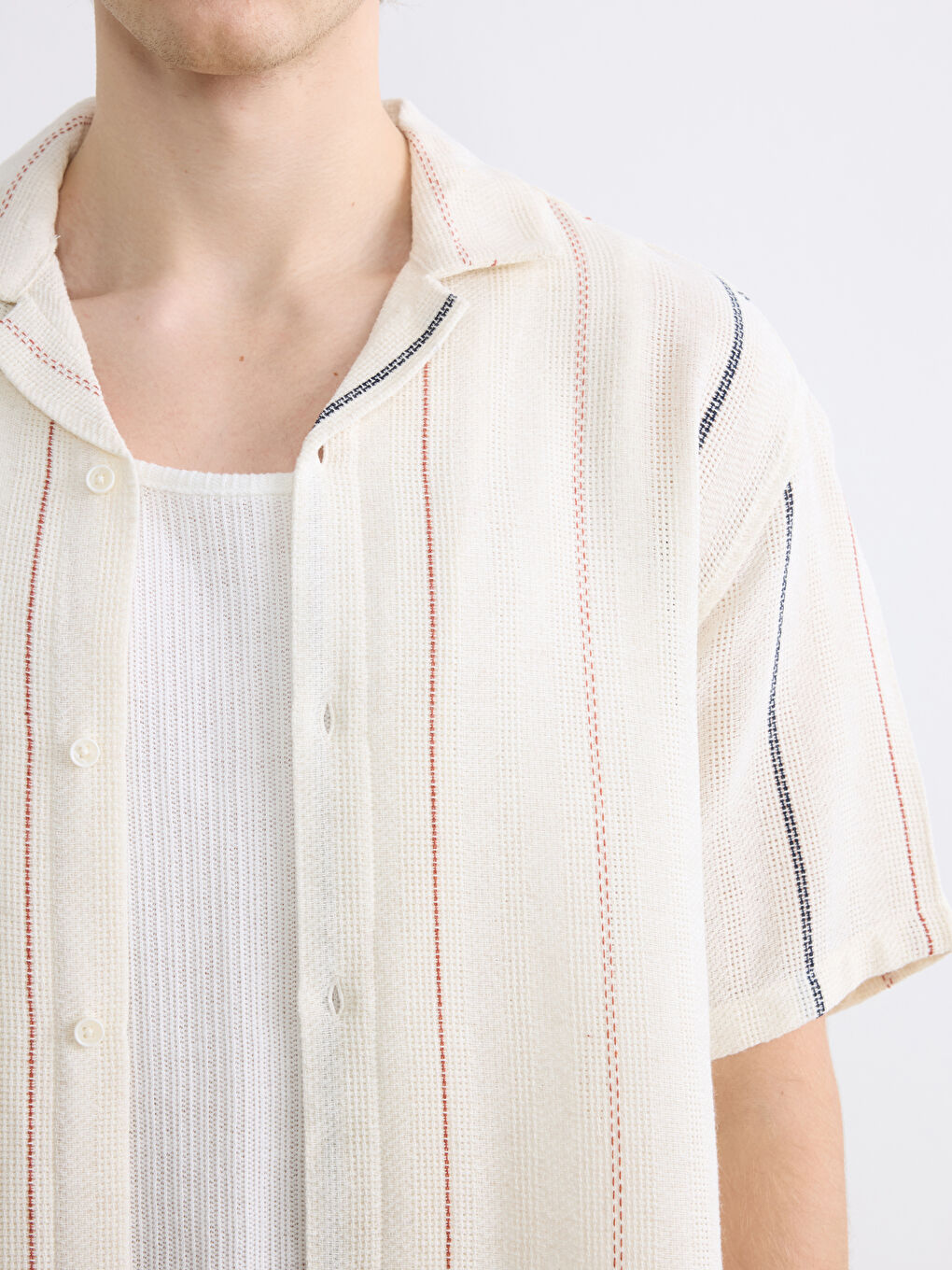 Bej Regular Fit Erkek Gömlek-2