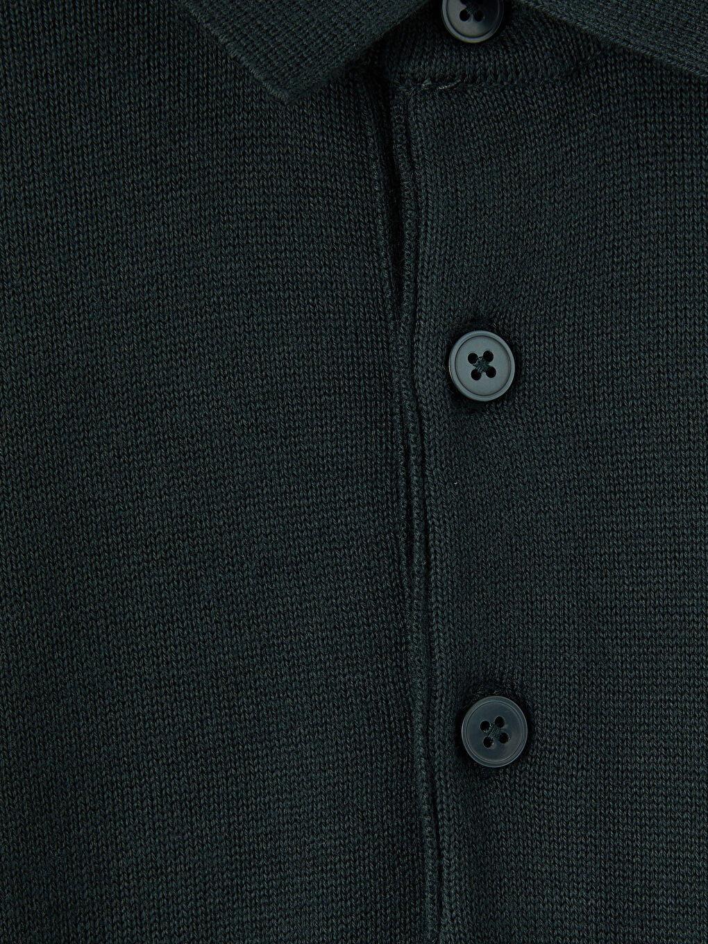 Yeşil Polo Yaka Erkek Triko Kazak-2