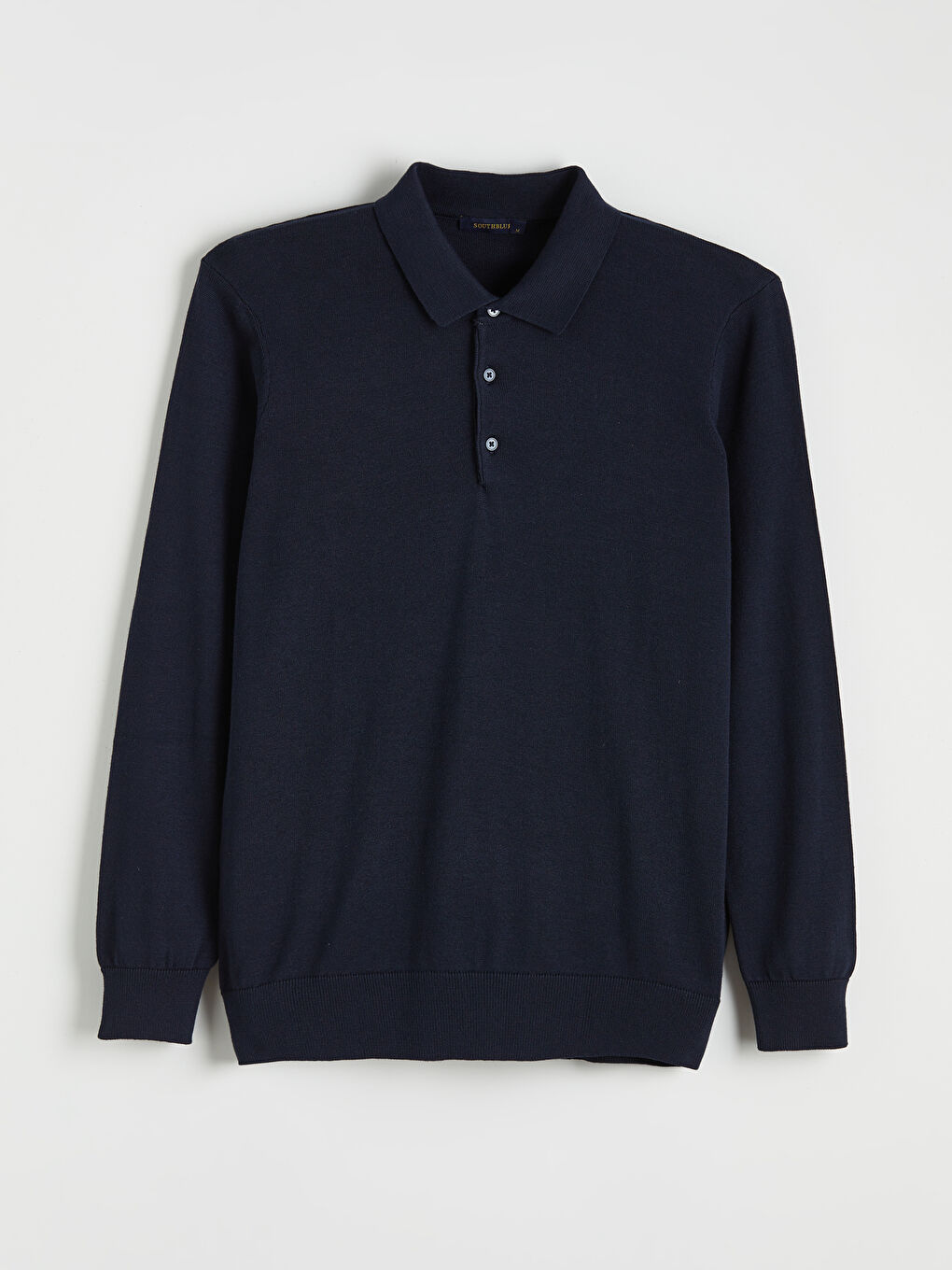 Lacivert Polo Yaka Erkek Triko Kazak-4