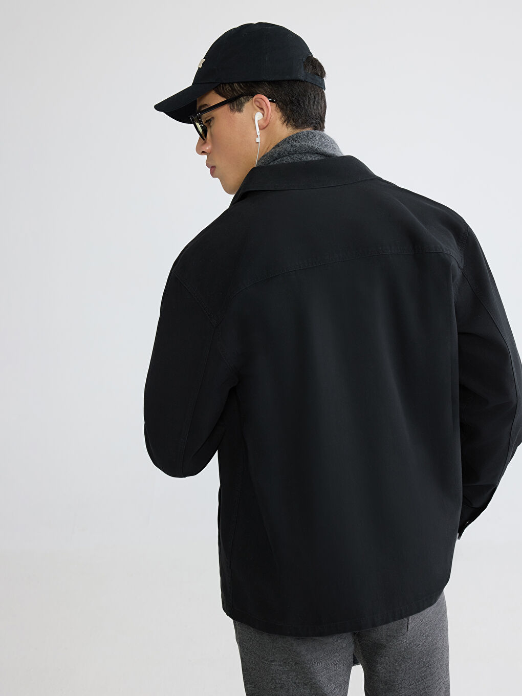 Мужчины Черный Верхняя рубашка-3