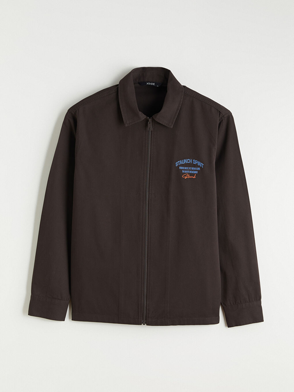 Kahverengi Rahat Kalıp Uzun Kollu Erkek Gömlek Ceket-4