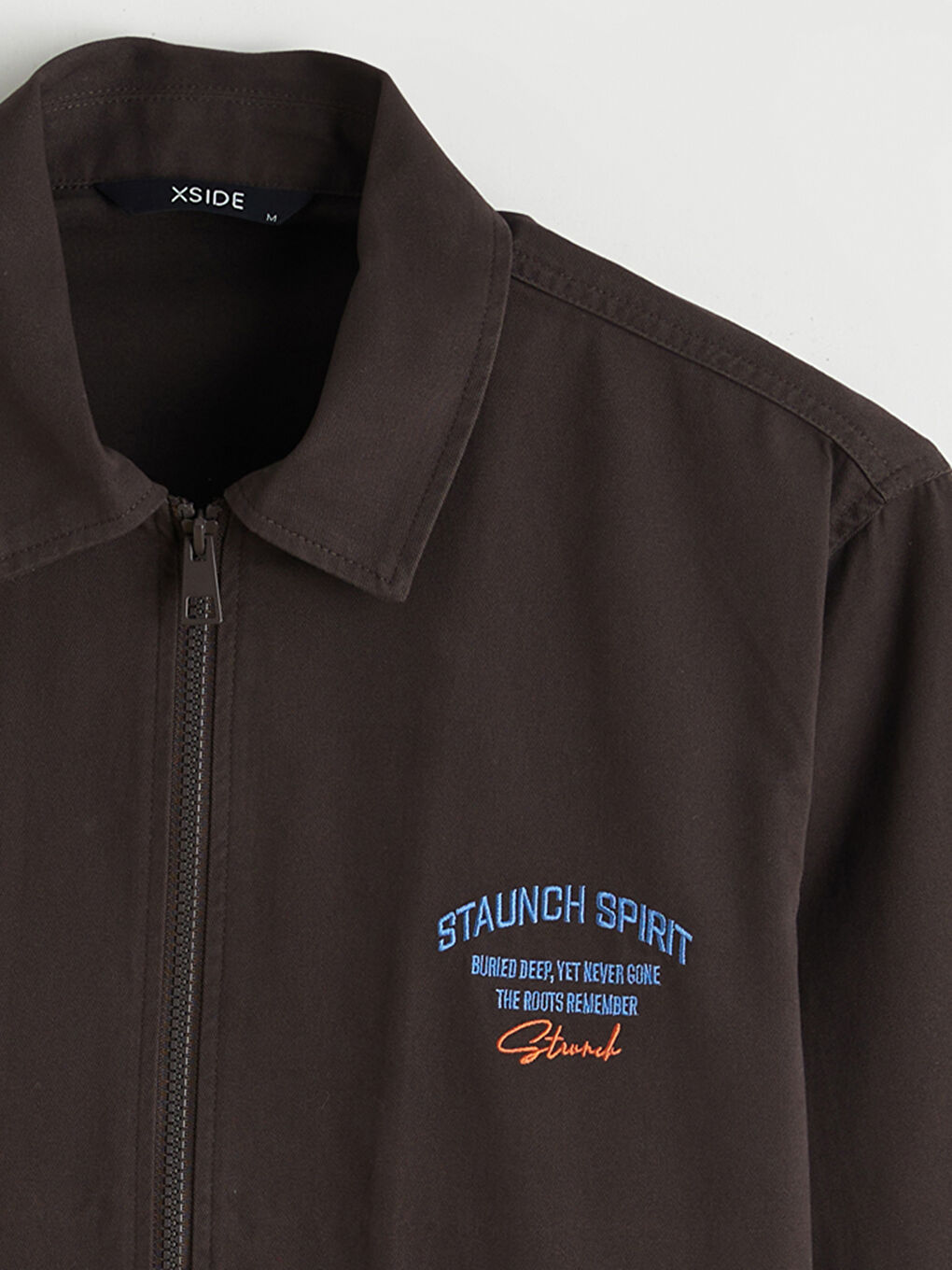 Kahverengi Rahat Kalıp Uzun Kollu Erkek Gömlek Ceket-5