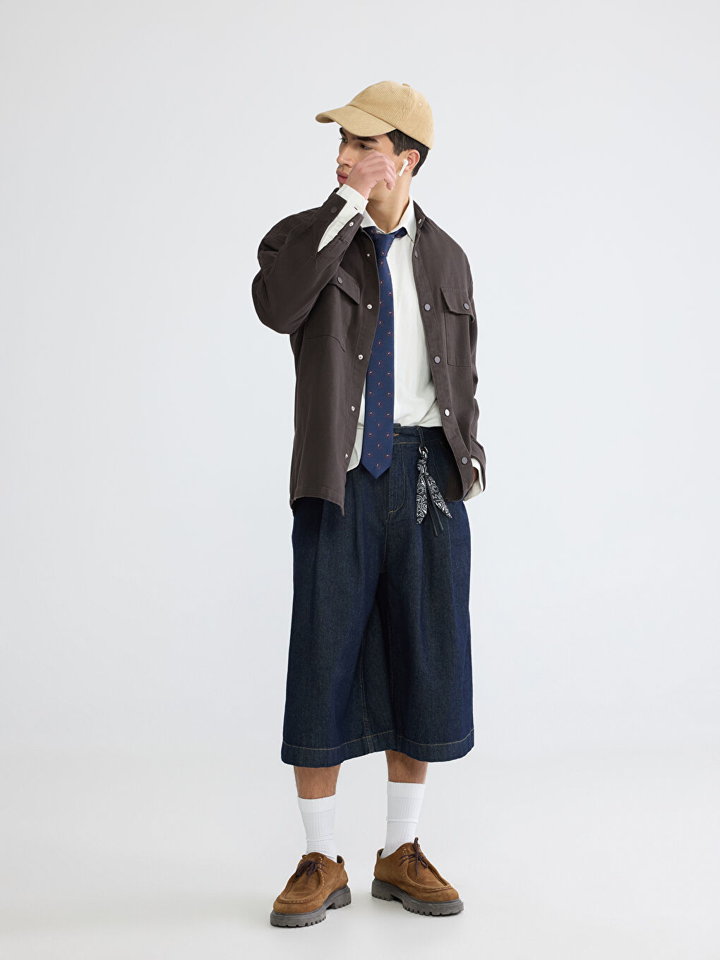 Men's Loose Fit Gabardine Shirt Jacket-1