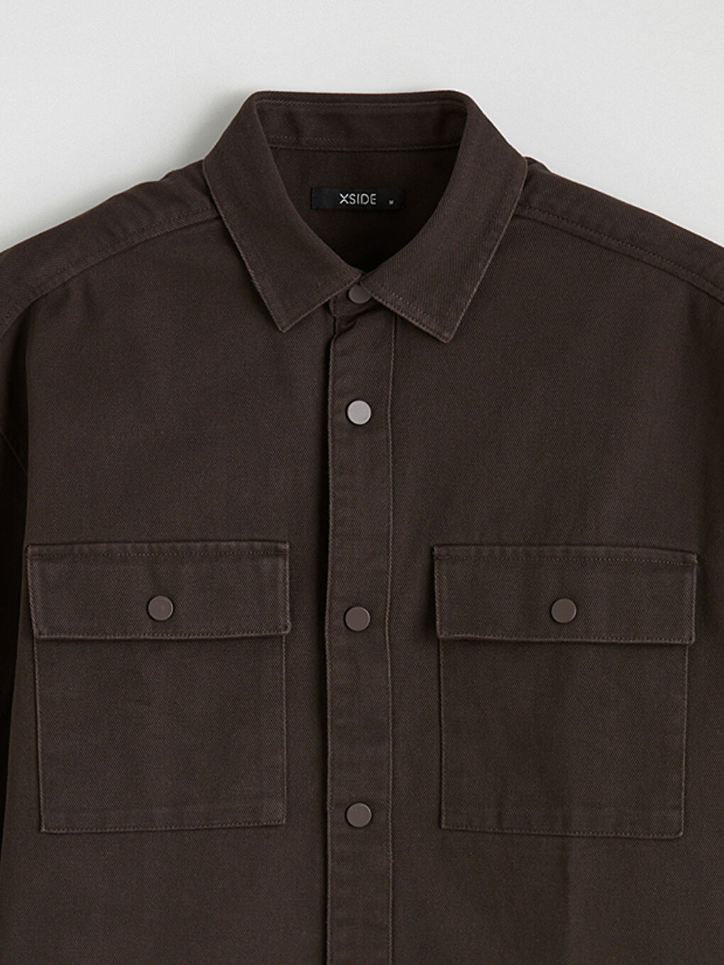 Men's Loose Fit Gabardine Shirt Jacket-5