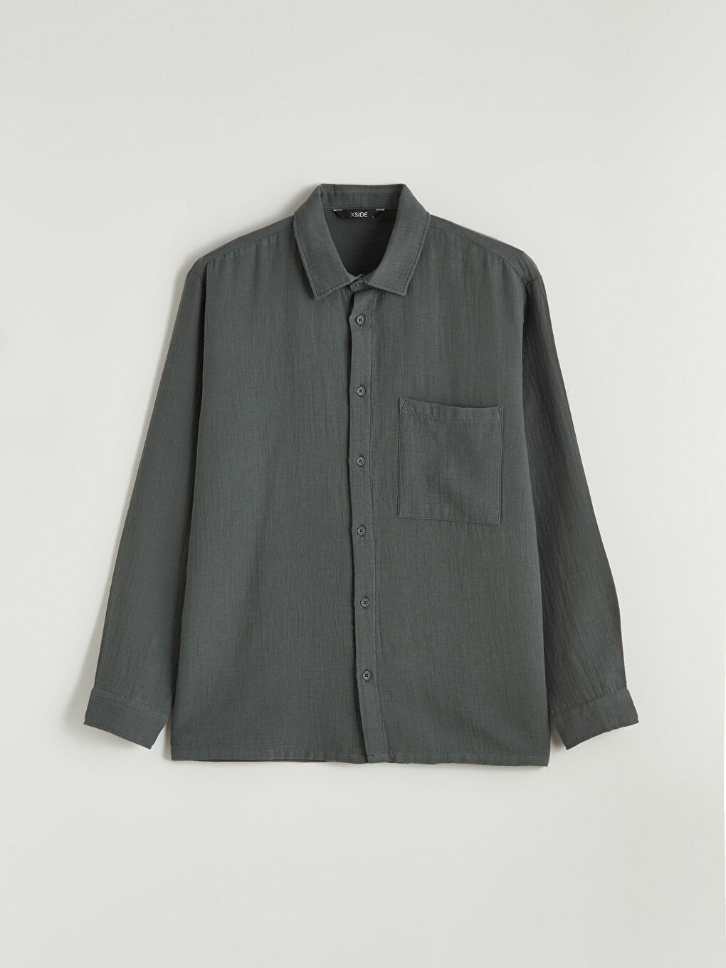 Yeşil Regular Fit Müslin Erkek Gömlek-4