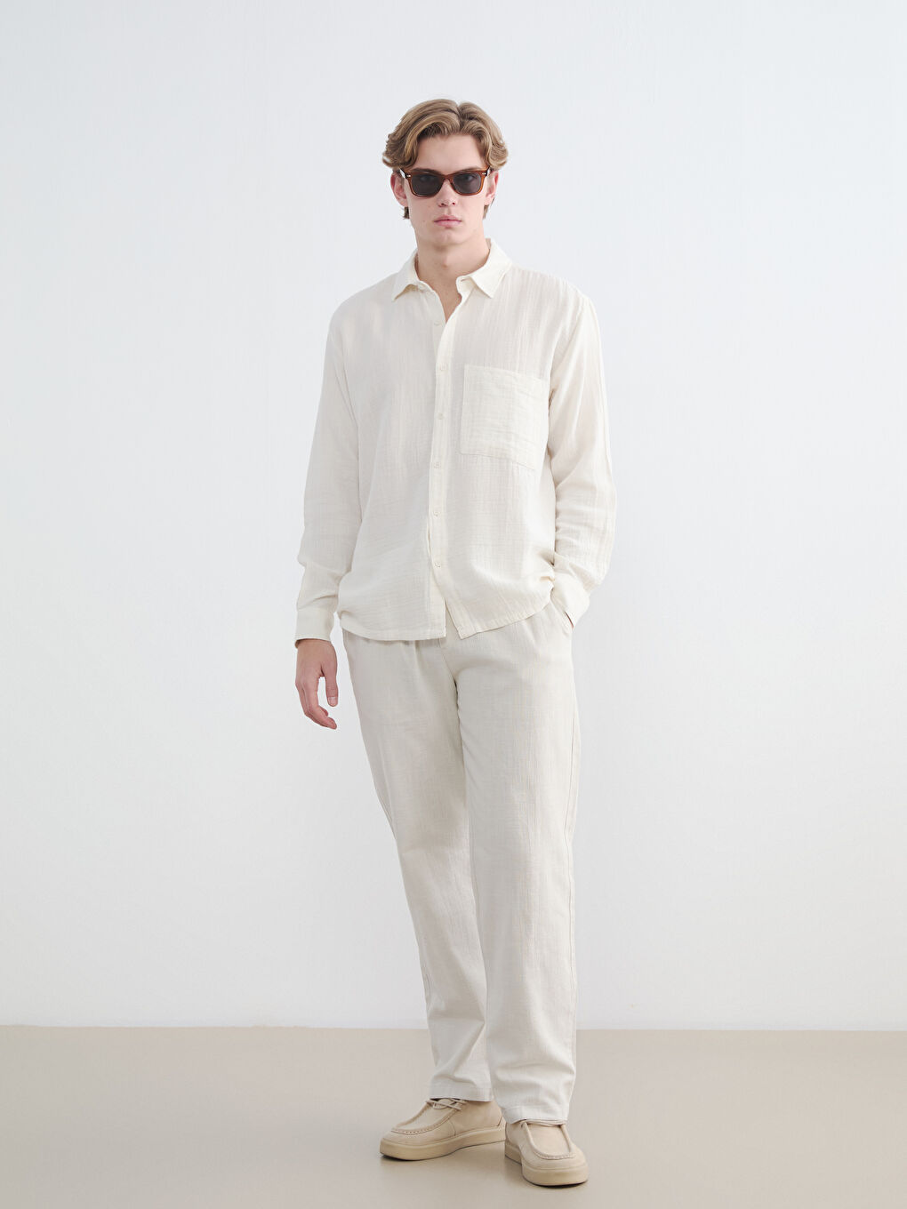 Muškarac EKRU Košulja-1