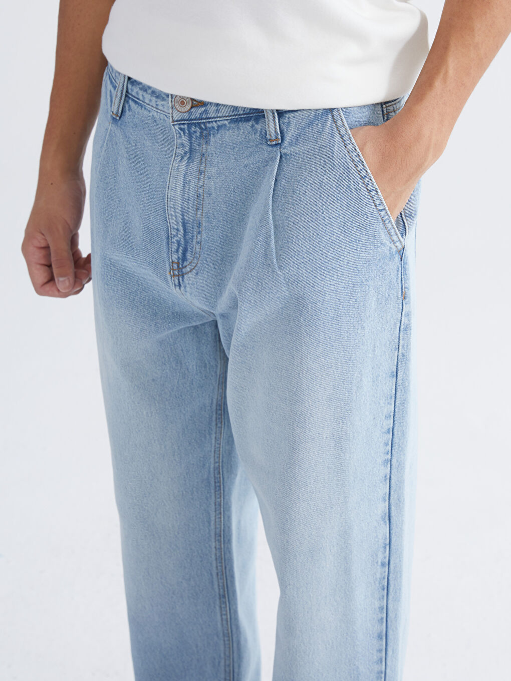 Мужчины Индиго Джинсы-2