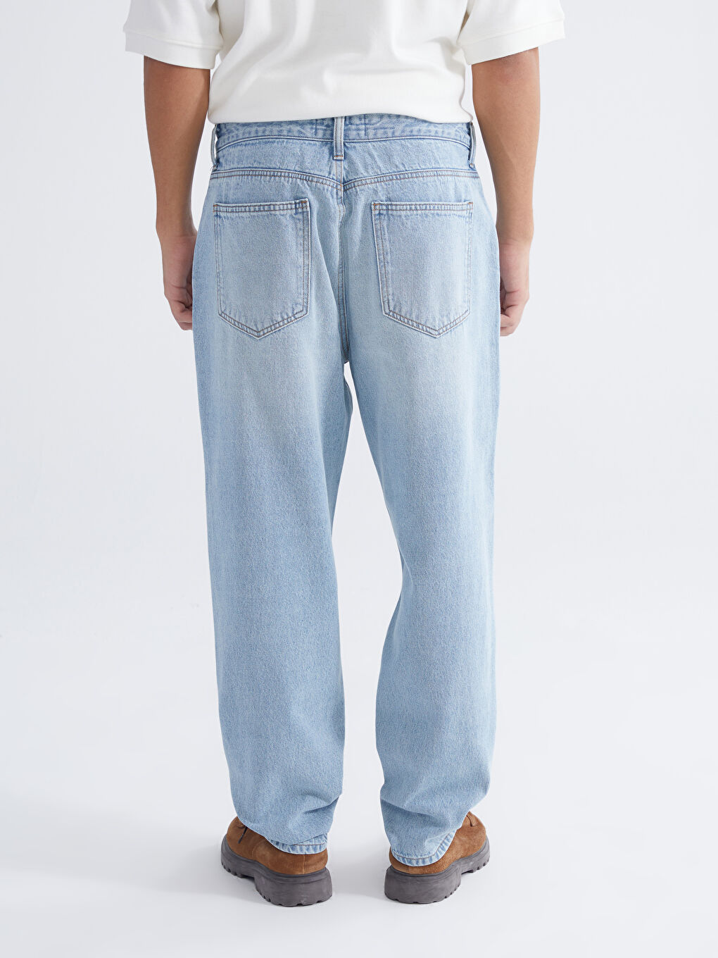 Мужчины Индиго Джинсы-3
