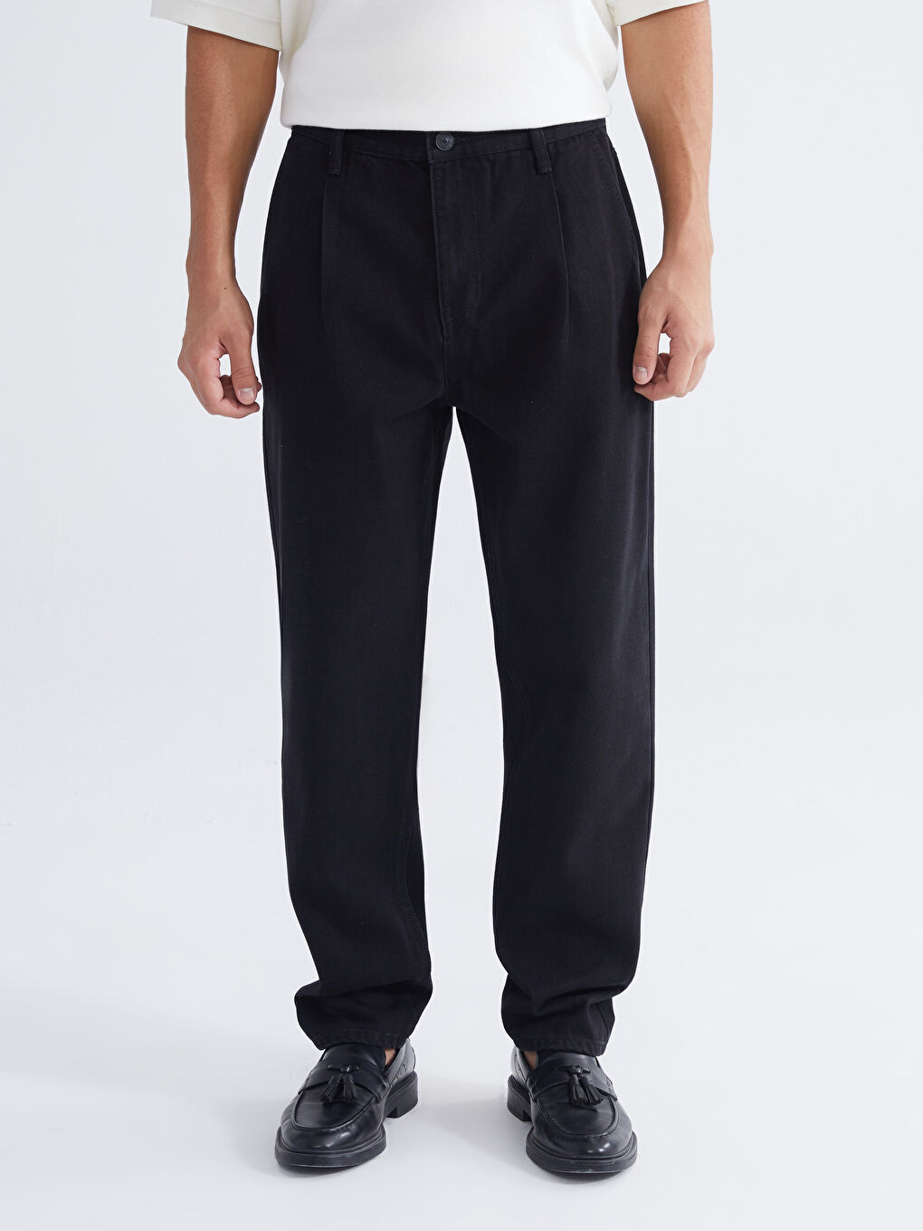 Мужчины Черный Джинсы-1