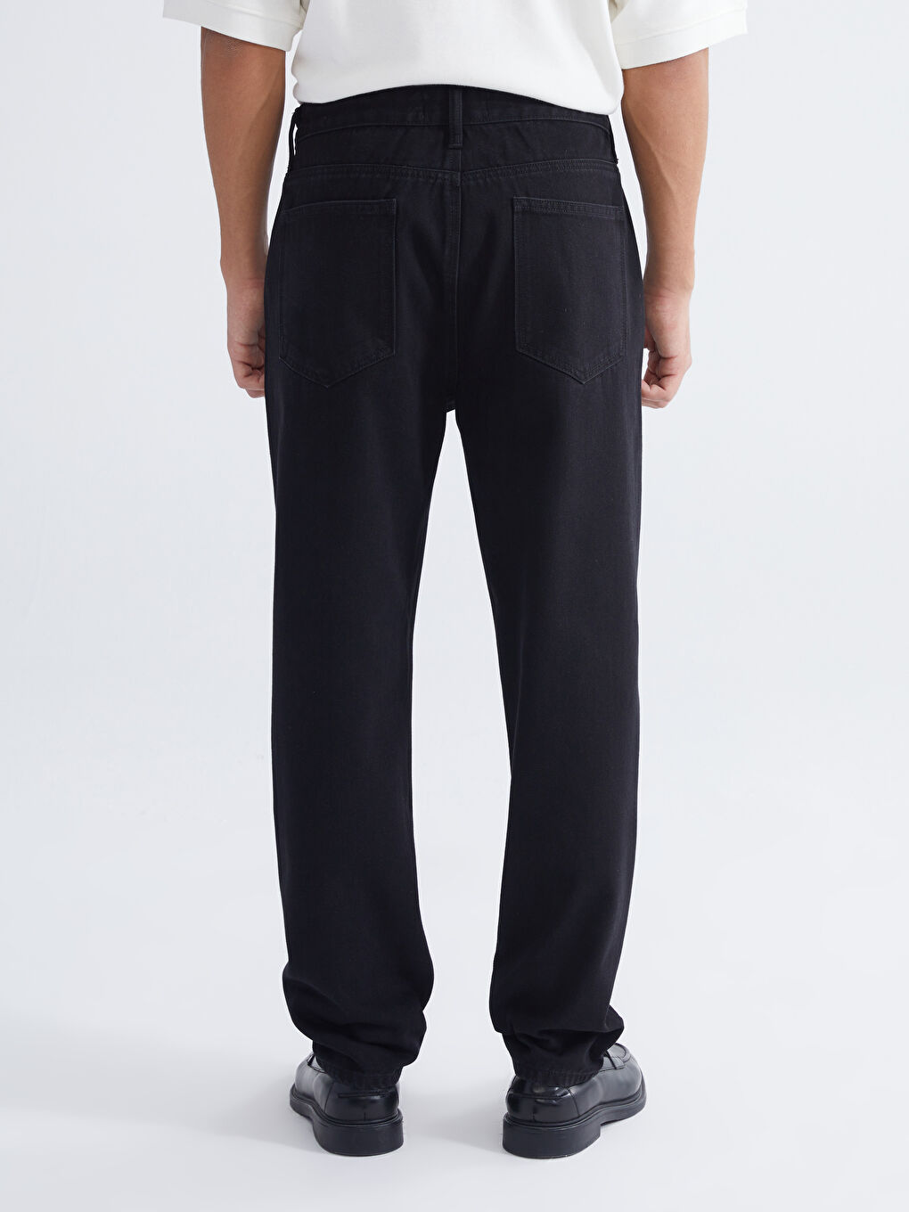 Мужчины Черный Джинсы-3