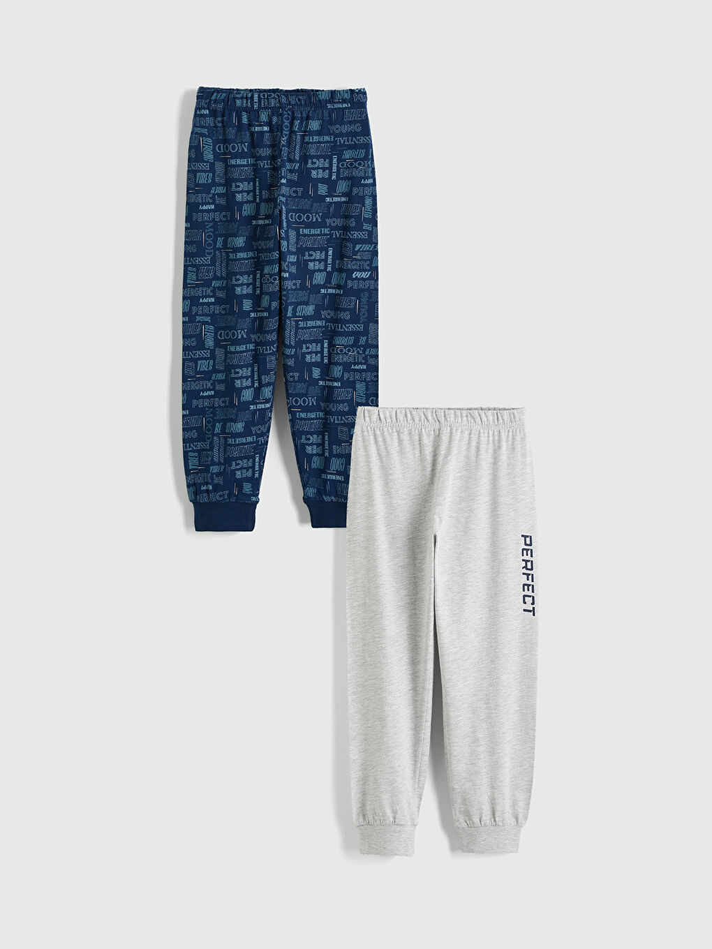 Lacivert Beli Lastikli Erkek Çocuk Pijama Alt 2'li