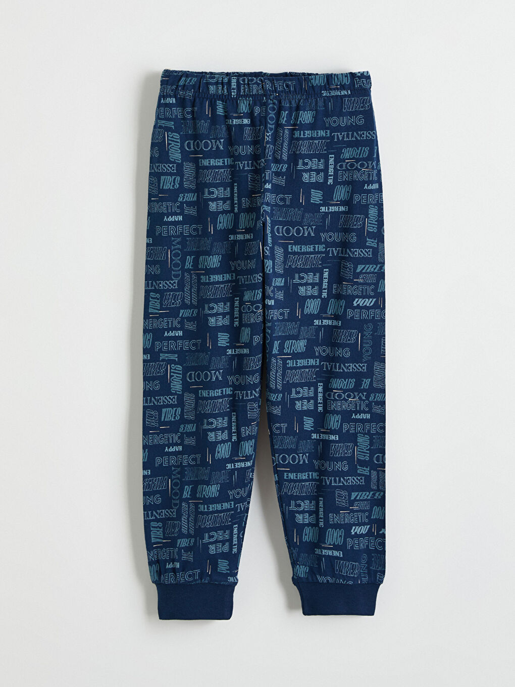 Lacivert Beli Lastikli Erkek Çocuk Pijama Alt 2'li-4