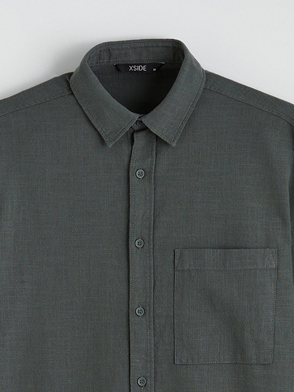 რეგულარული მორგება მამაკაცების თეთრეულის იერსახის პერანგი-5