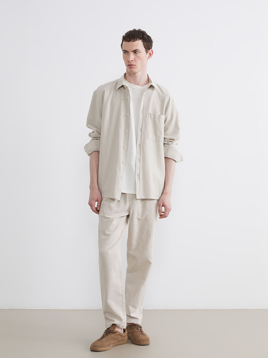 قميص رمادي رجل-1