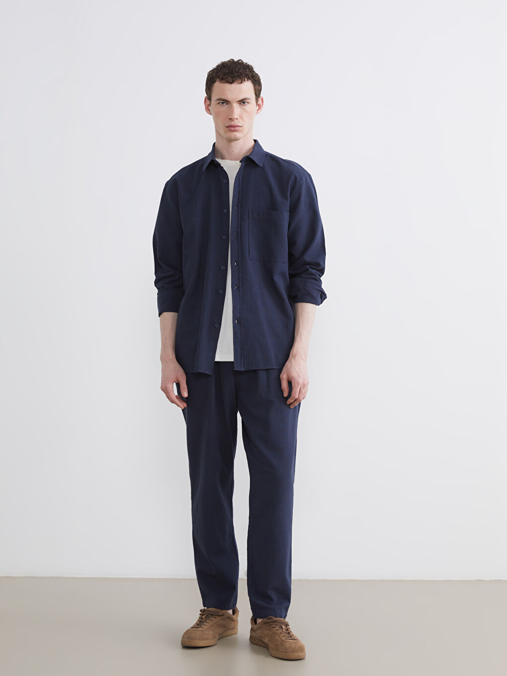 قميص كحلي رجل-1