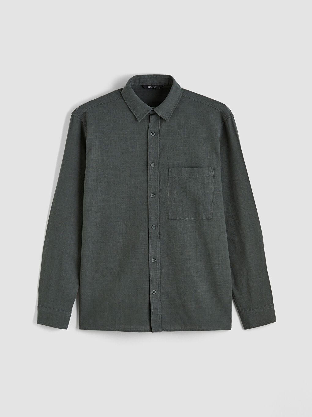 Regular Fit Men's Linen Look Shirt-4