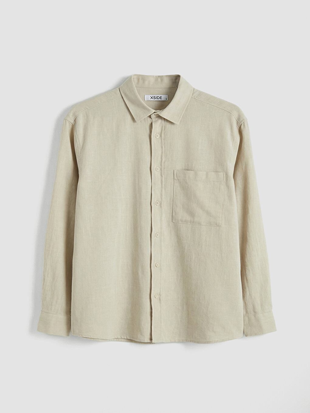 Men's Regular Fit Linen-Look Shirt-4