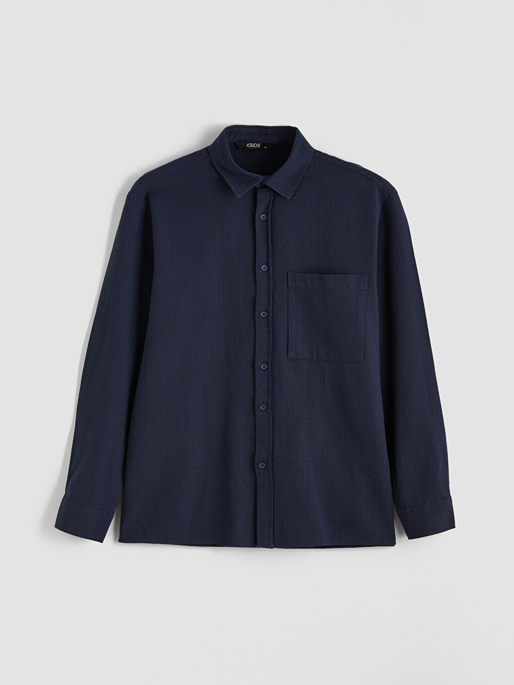 Men's Regular Fit Linen-Look Shirt-4