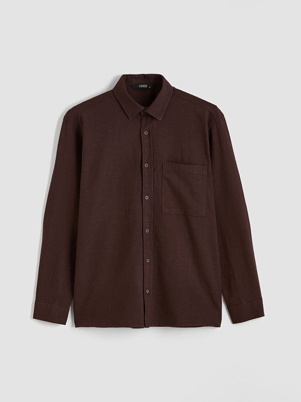 Regular Fit Men's Linen Look Shirt-8