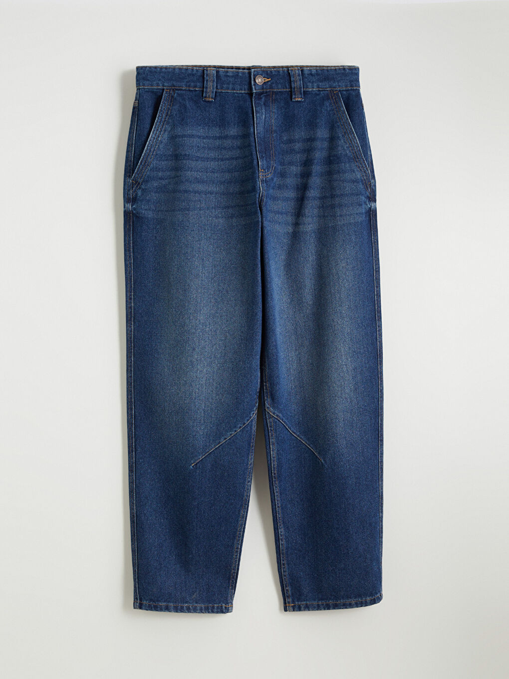 Мужчины Индиго Джинсы-4