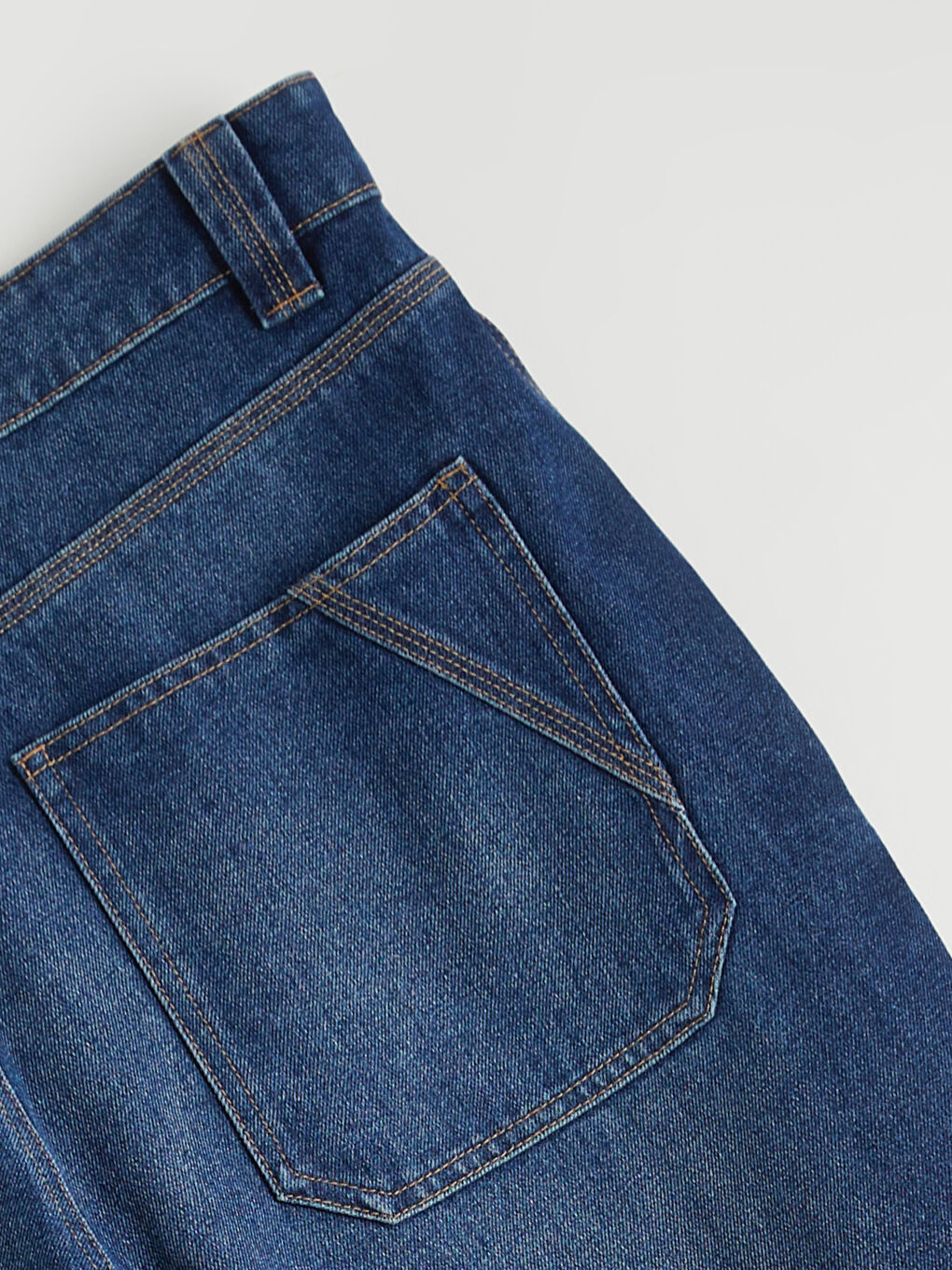 Мужчины Индиго Джинсы-5