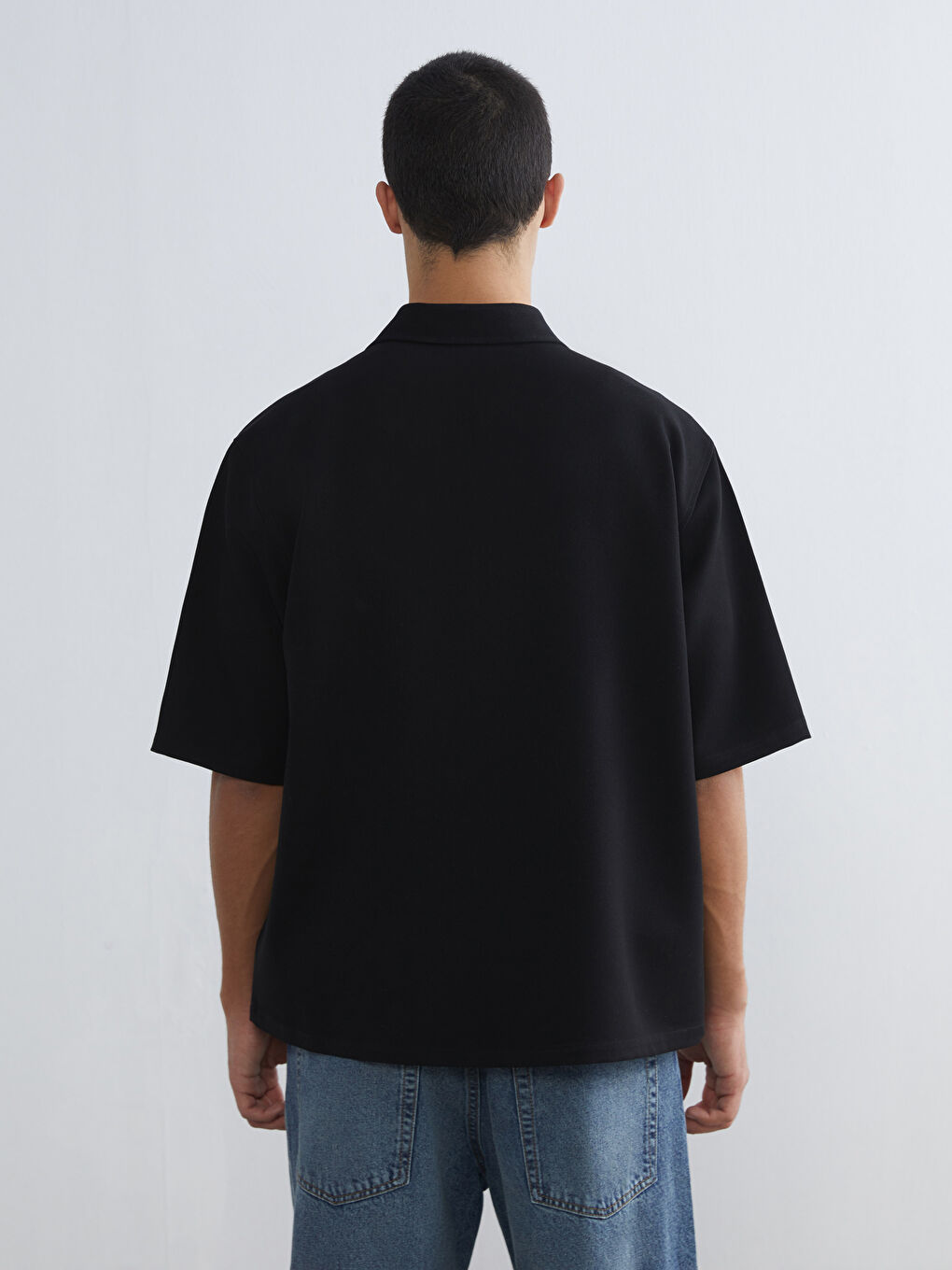 Relaxed Fit Gabardine Men's Shirt-3