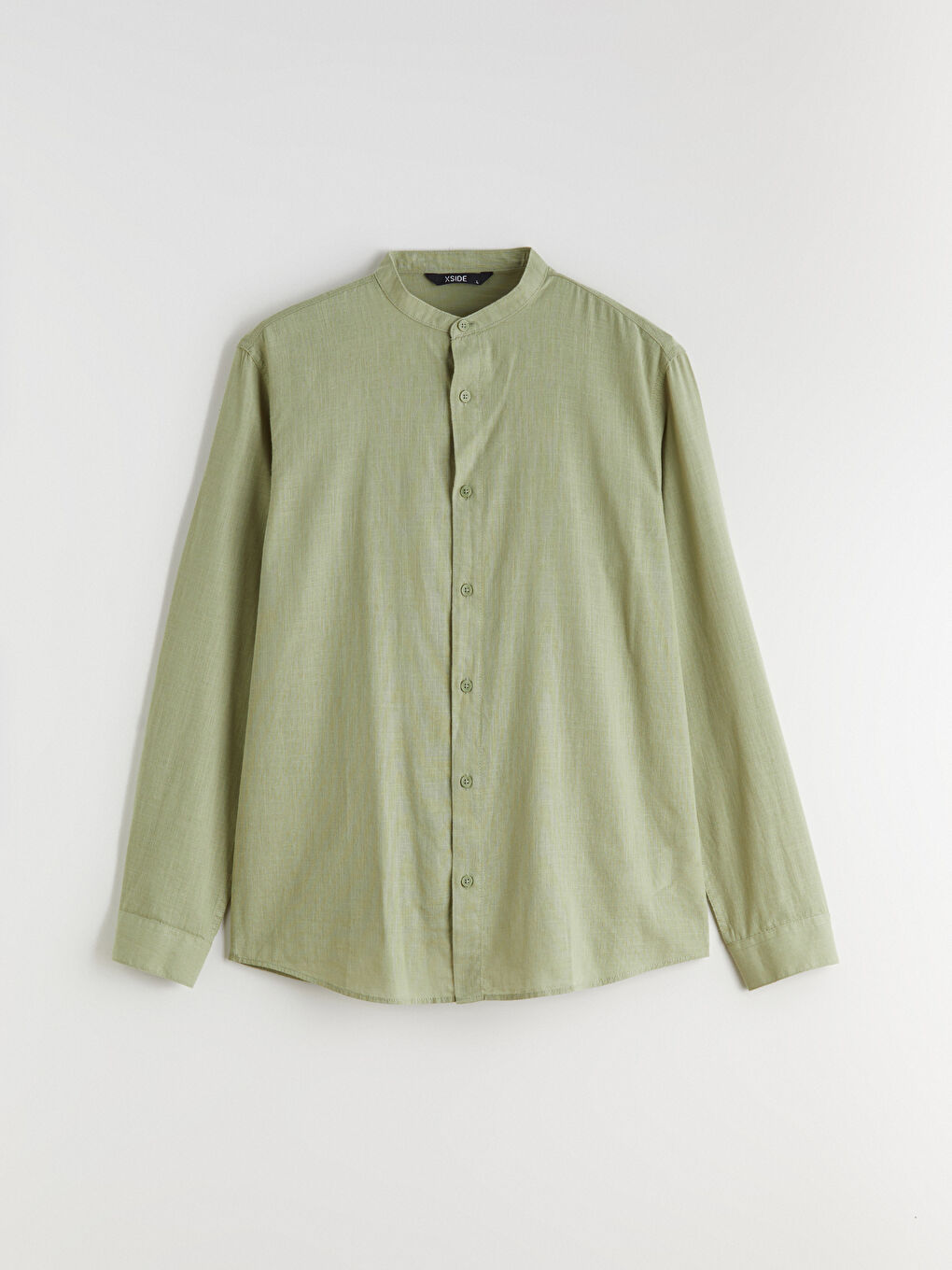 Haki Regular Fit Poplin Erkek Gömlek-4