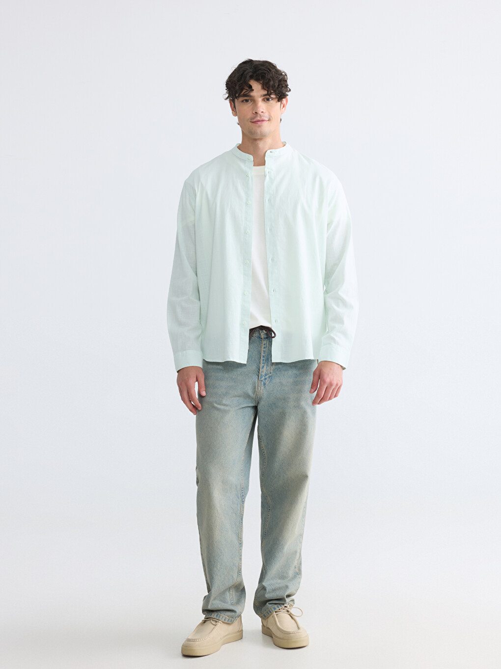 Regular Fit Poplin Men's Shirt-1