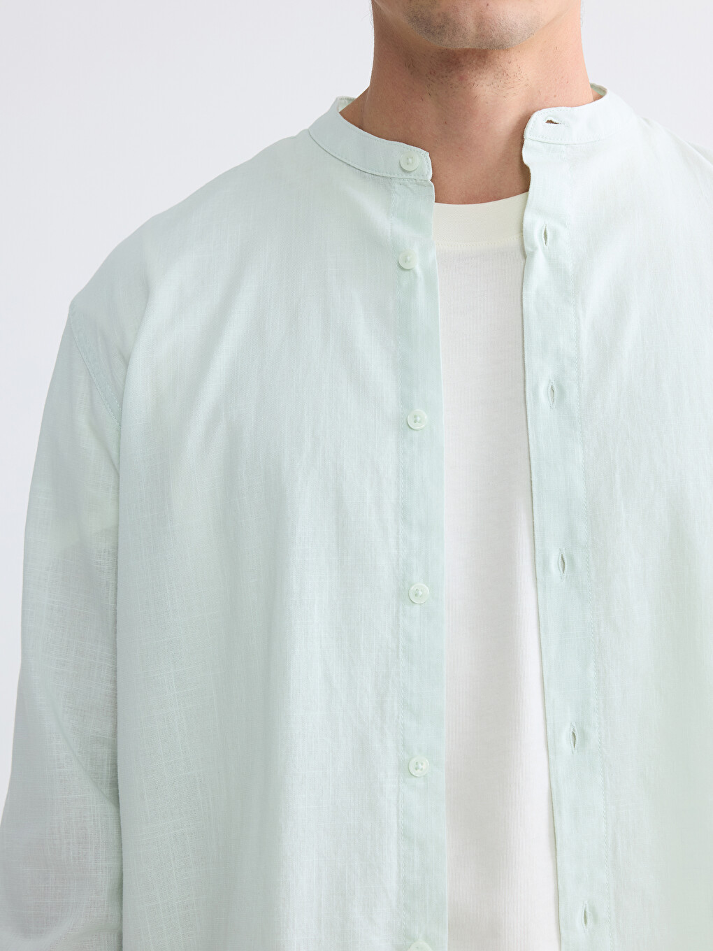 Regular Fit Poplin Men's Shirt-2