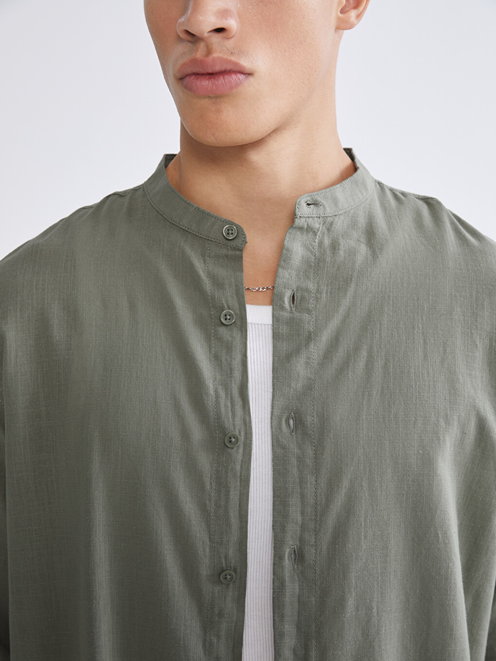 Regular Fit Poplin Men's Shirt-2
